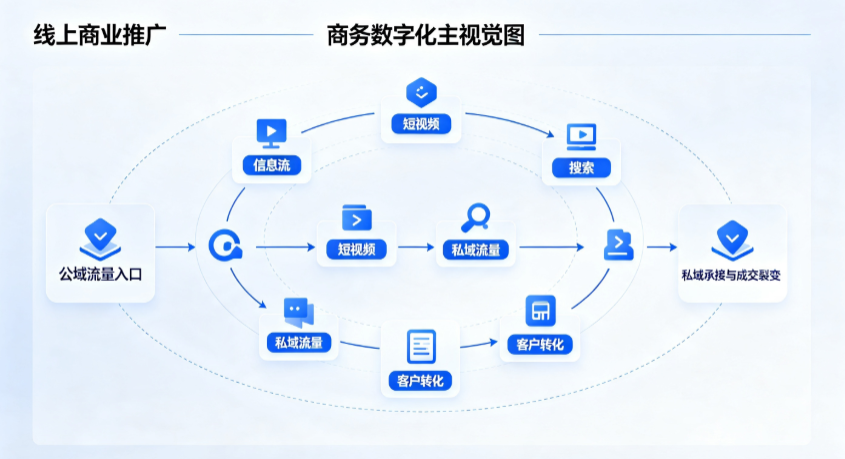 开平市线上商业推广怎么做？全域流量闭环搭建与低成本转化实战指南